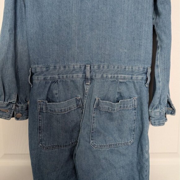 Everlane The Denim Coverall Womens Size Small Blue Long Sleeve Jean Jumpsuit - Picture 8 of 11